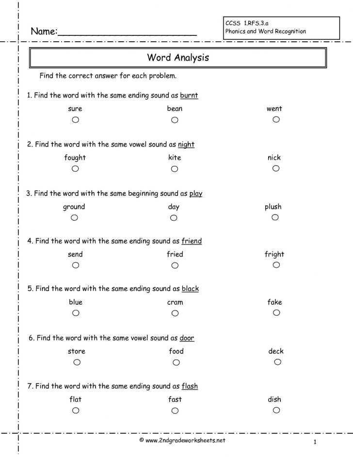 Free Printable Phonics Worksheets For 4Th Grade