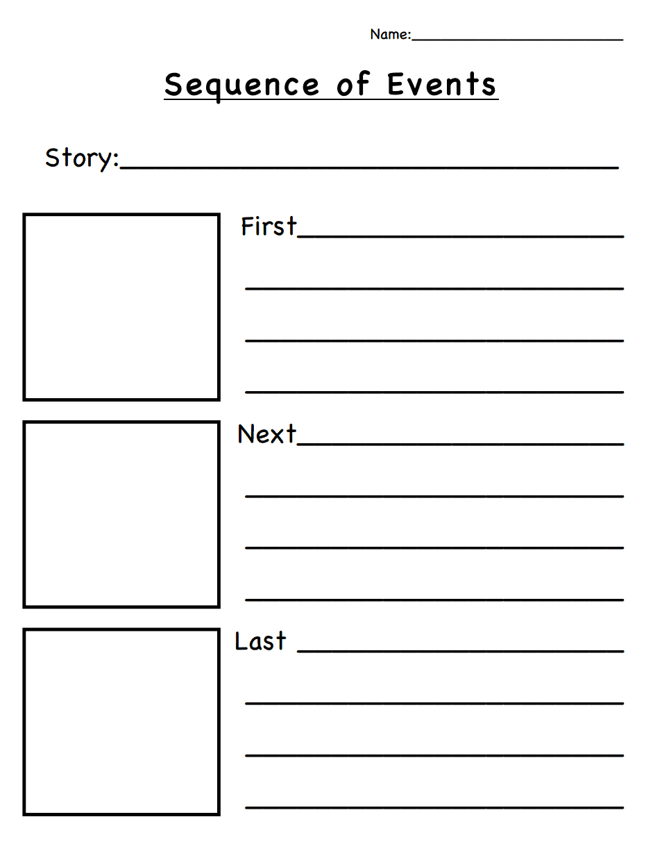 Sequence Of Events.pdf | Classroom Ideas | Story Sequencing - Free Printable Sequence Of Events Graphic Organizer