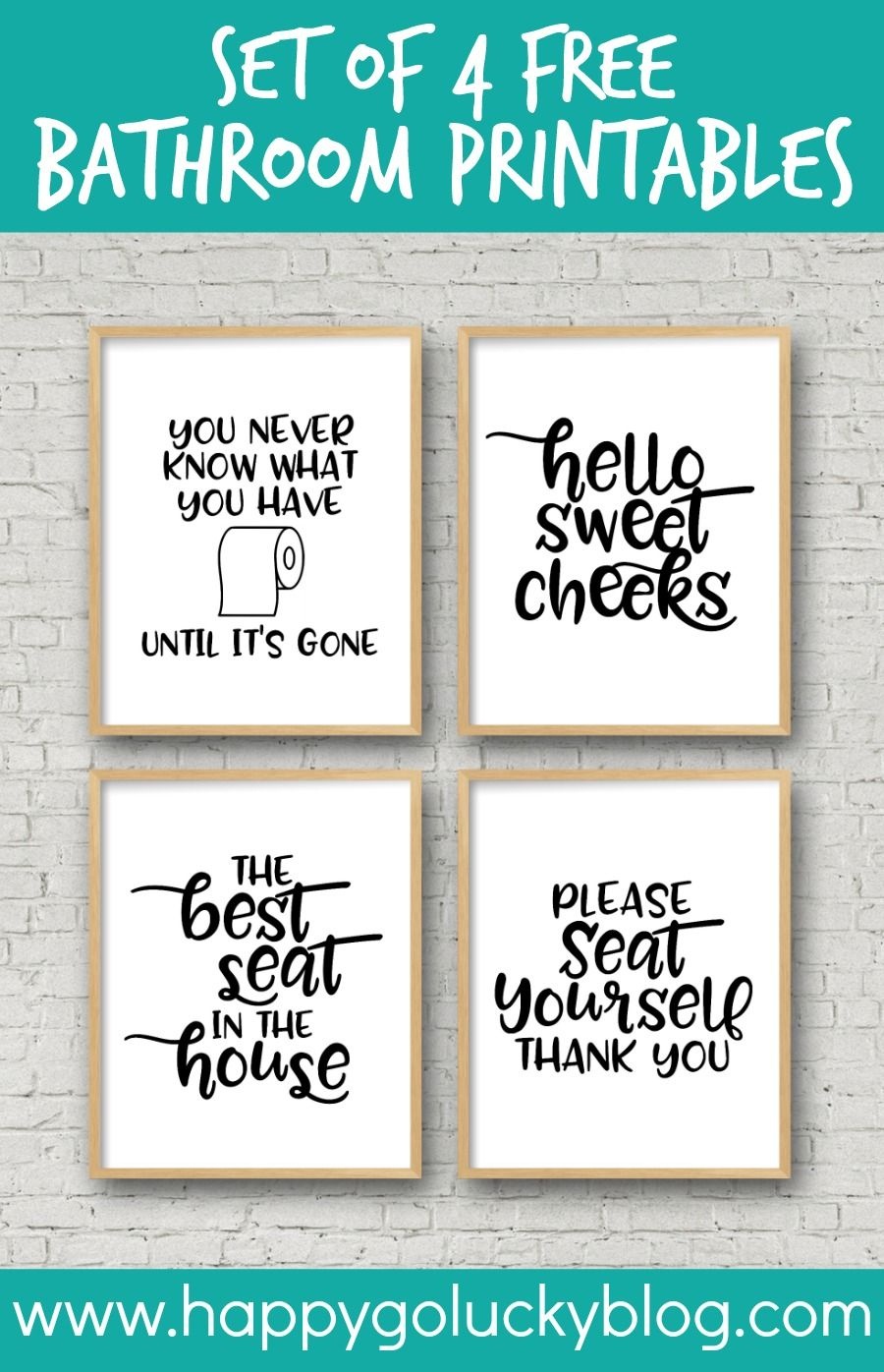 Set Of 4 Printable Bathroom Signs | Crafts-Printables | Funny - Free Printable Funny Bathroom Signs