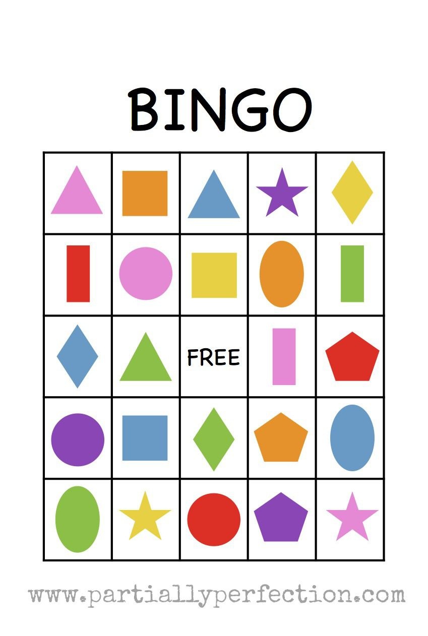 Shape Bingo Card - Free Printable - I&amp;#039;m Going To Use This To Teach - Free Printable Shapes