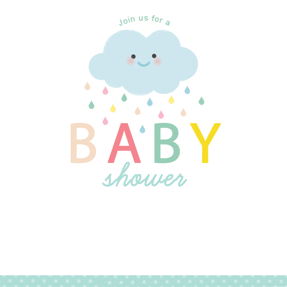 Shower Cloud - Free Printable Baby Shower Invitation Template - Free Printable Baby Shower Invitations Templates