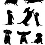 Silhouettes Of Dachshunds Royalty Free Vector Image   Free Printable Dog Silhouettes