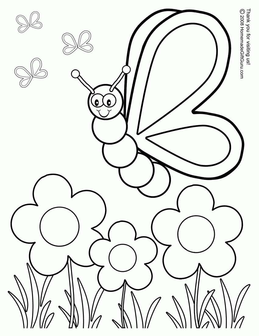 Silly Butterfly Coloring Page | Color My World | Spring Coloring - Free Printable Coloring Pages For Preschoolers