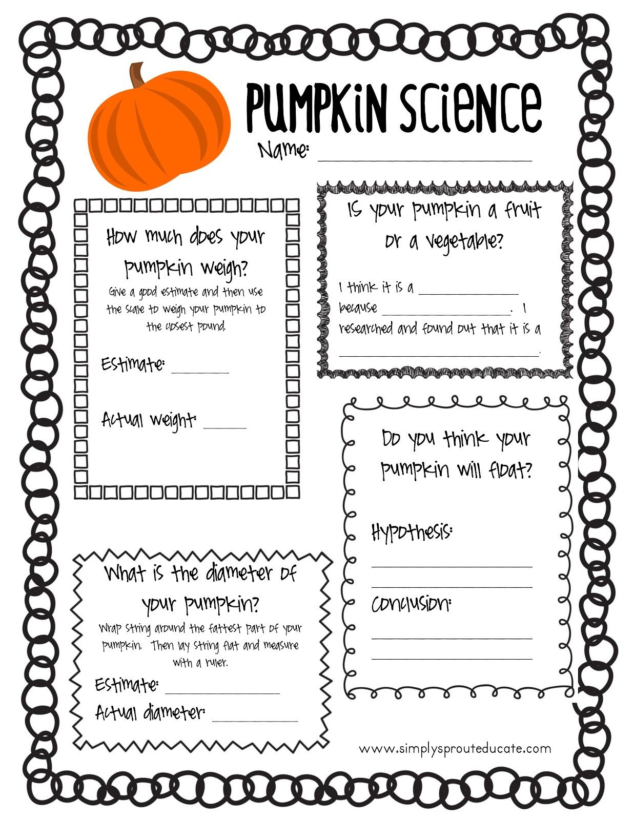 Simply Sprout: Free Printable Halloween Science | Science - Free Printable Science Lessons