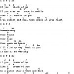 Song Lyrics With Guitar Chords For The Promise   Tracy Chapman   Free Printable Song Lyrics With Guitar Chords