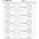Spring Math Worksheet   Free Kindergarten Seasonal Worksheet For Kids   Free Printable Kinder Math Worksheets