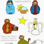 Spring Time Treats: Nativity Paper Puppets   Free Printables | Mdo   Free Printable Nativity Story