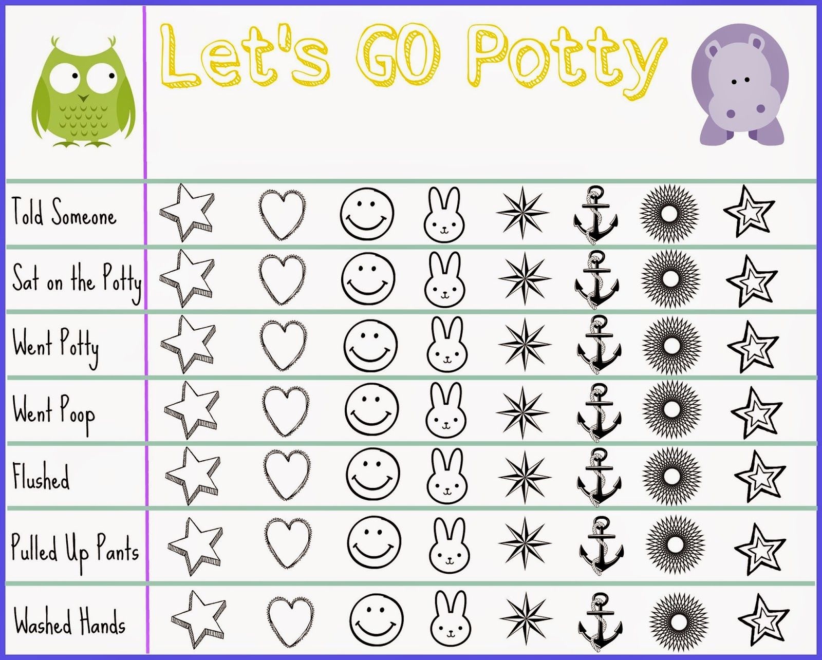 Stress-Free Potty Training - Free Printable Sticker Chart - Free Printable Potty Training Books For Toddlers