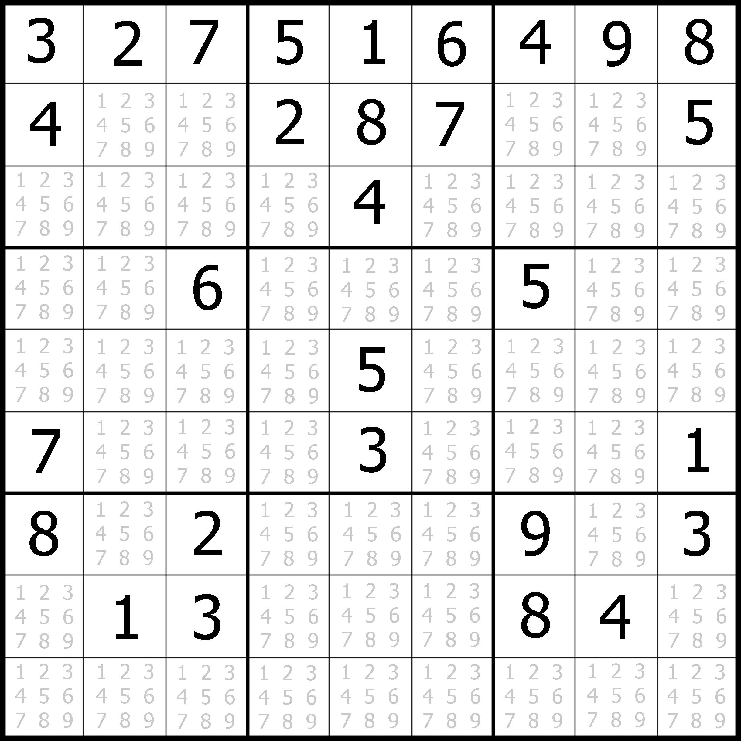 sudoku easy free printable