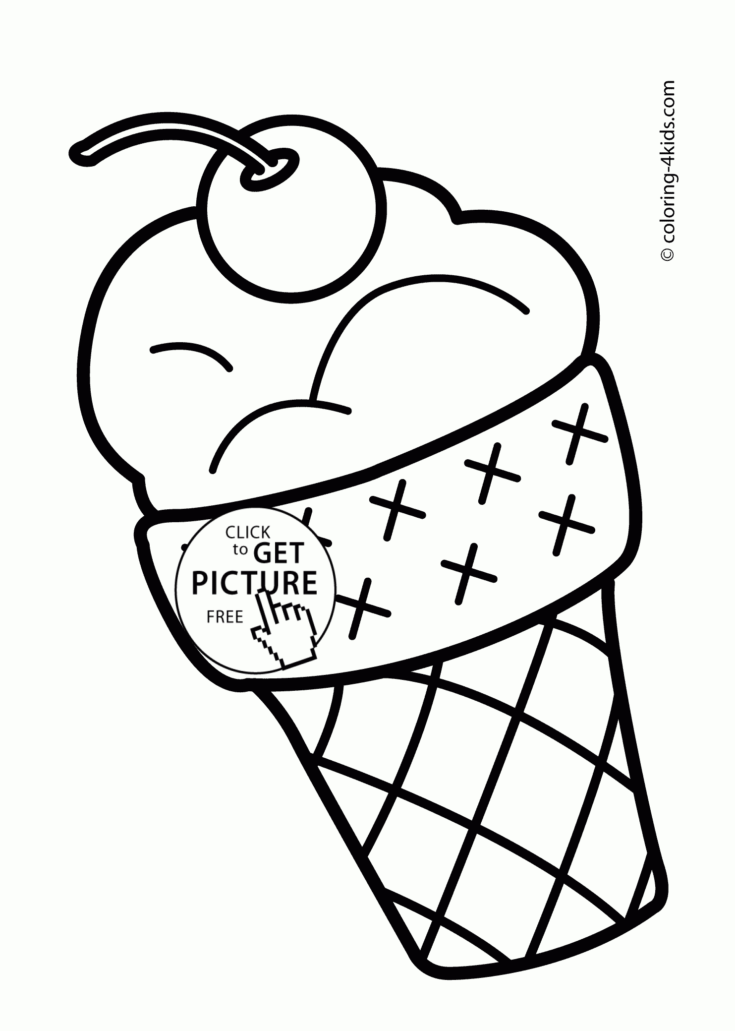 Summer Coloring Pages With Ice Cream For Kids, Seasons Coloring - Free Printable Summer Coloring Pages