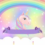Sweet Party With Rainbow Unicorn Invitation Template   Free   Free Printable Rainbow Unicorn Invitations