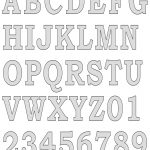 Tall Block Serif Printable Letter Stencils (Number And Alphabet   Free Printable Alphabet Stencil Patterns