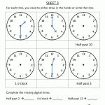 Telling Time Worksheets   O'clock And Half Past   Free Printable Telling Time Worksheets