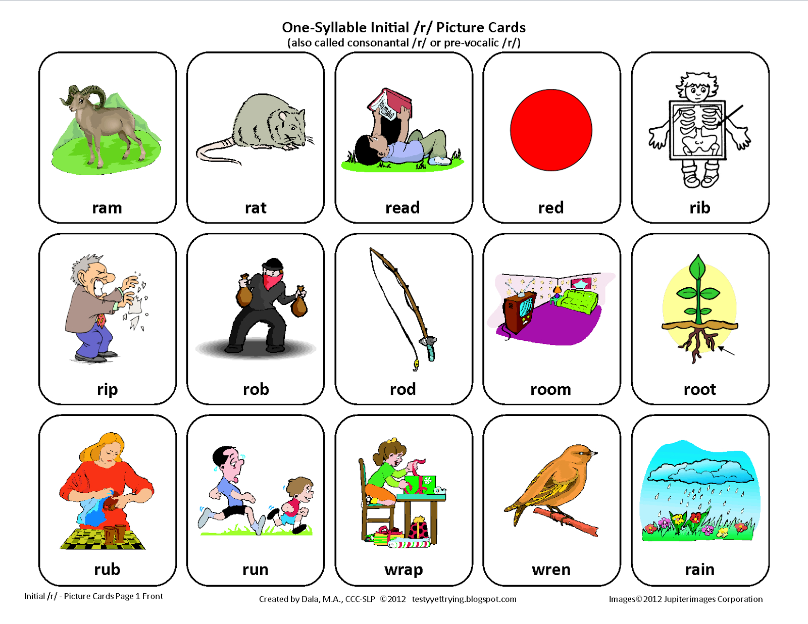 r speech worksheet