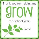 Thank You For Helping Me Grow   Free Printable Teacher Gift Tag   Thanks For Helping Me Grow Free Printable