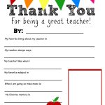 Thank You Teacher Free Printable | School Days | Teacher   Thank You Teacher Printables Free