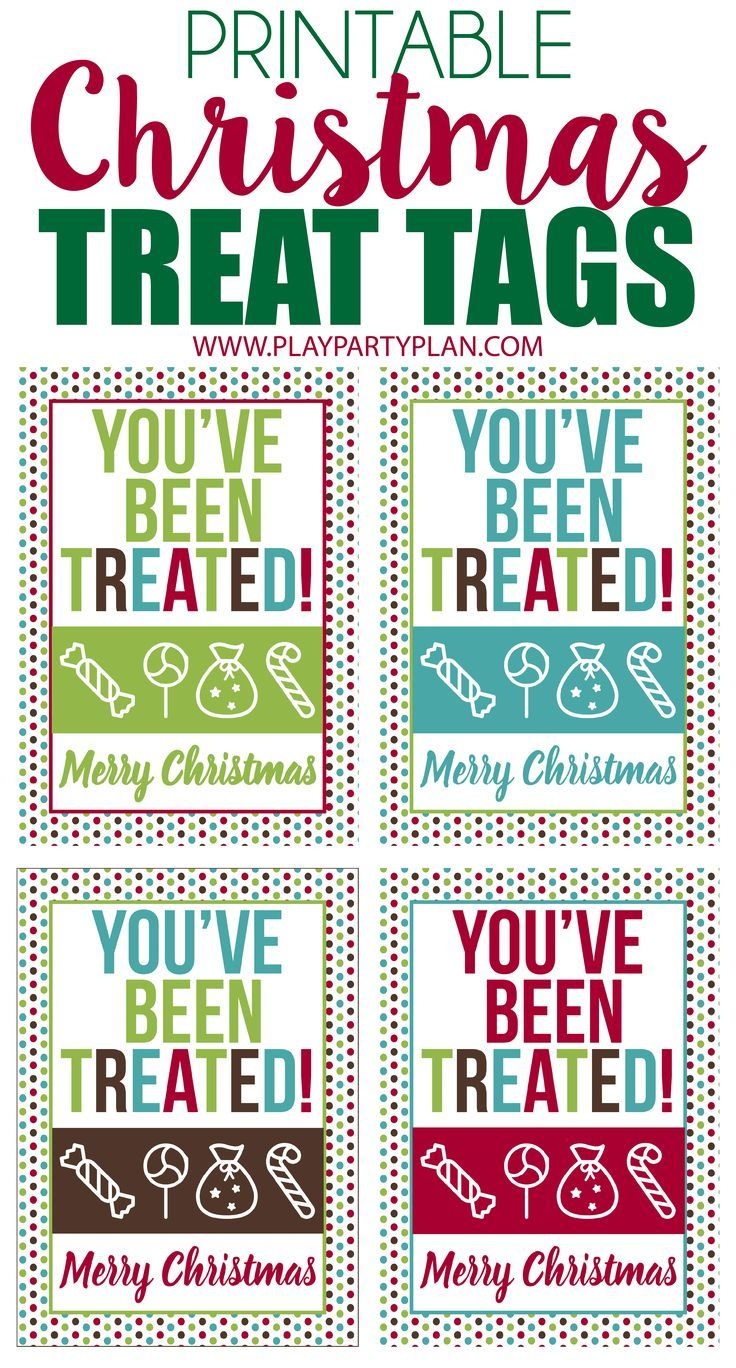 These Free Printable Christmas Treat Tags Are Perfect To Use As Bag - Free Printable Gift Bag Tags