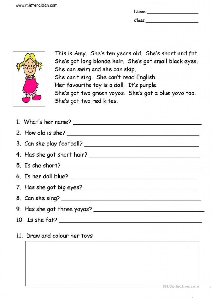 this-is-amy-simple-reading-comprehension-worksheet-free-esl-free-printable-english-lessons
