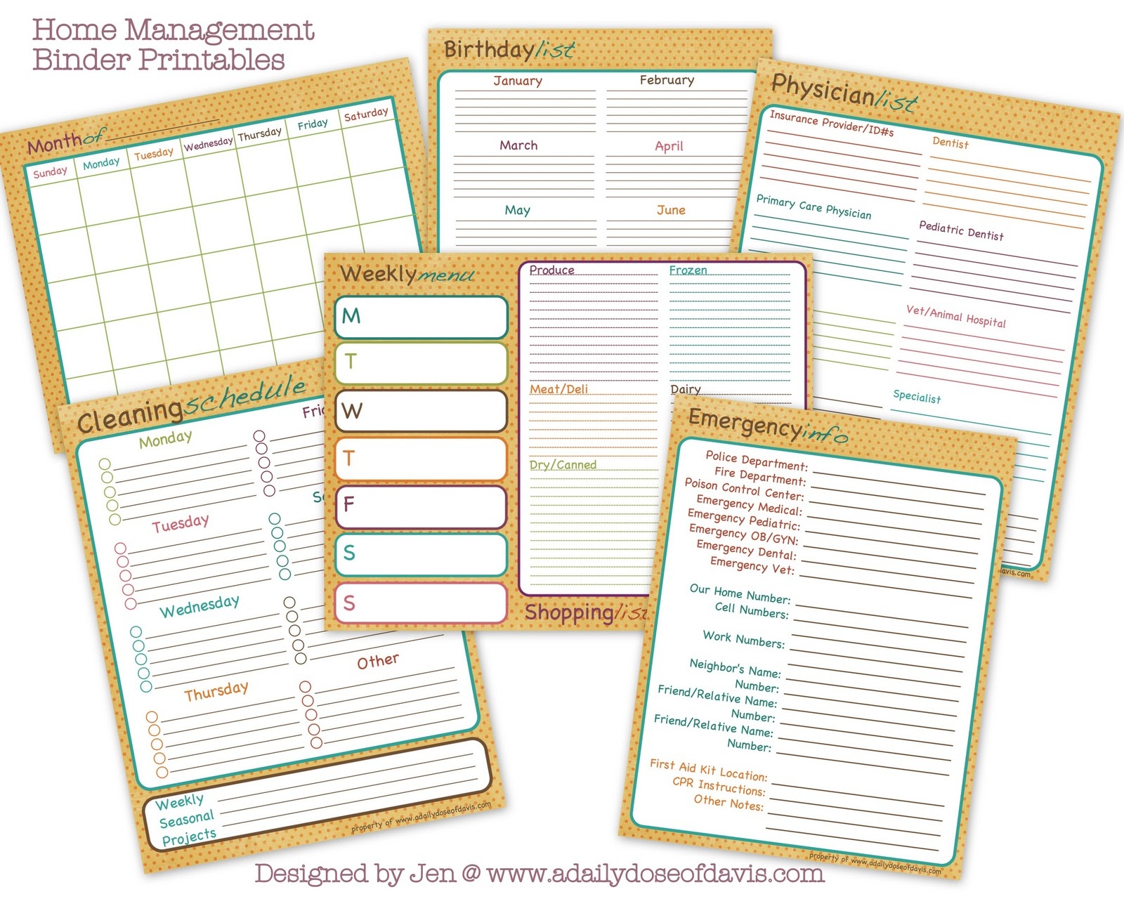 Free Home Organization Binder Printables Free Printable