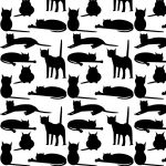 Today I Created Another Free Printable Cat Pattern Paper For You   Free Printable Cat Silhouette