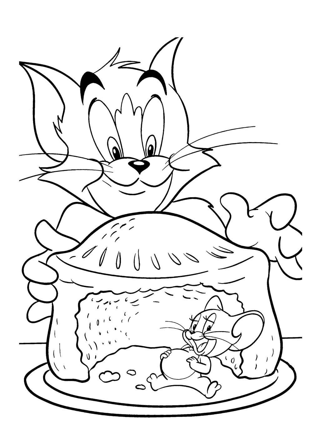 Tom Jerry Pencil Drawings Coloring Page 01 | Tom And Jerry Coloring - Free Printable Pencil Drawings