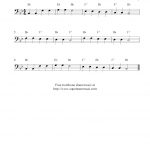 Twinkle, Twinkle, Little Star, Free Trombone Sheet Music Notes   Sheet Music For Trombone Free Printable