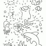 Undersea Dot To Dot Coloring Pages For Kids, Connect The Dots   Free Dot To Dot Printables