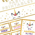Unicorn Birthday Party Ideas With Free Printable Download | Feestje   Free Unicorn Party Printables