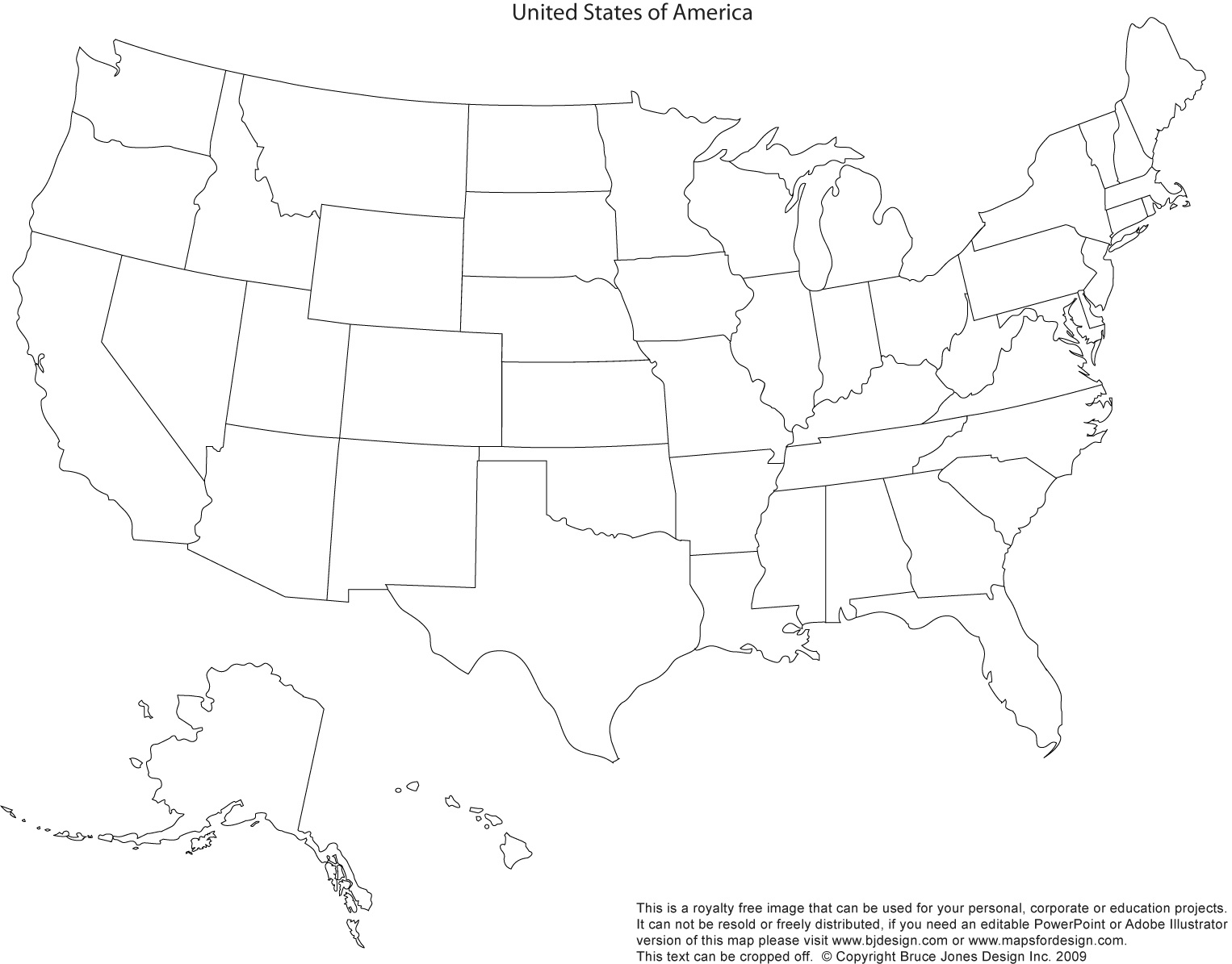 Us State Outlines, No Text, Blank Maps, Royalty Free • Clip Art - Free Printable Outline Map Of United States