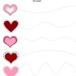 Valentine Trace & Cut Printables | Diy Kiddie Projects | Preschool   Free Printable Valentine Worksheets For Preschoolers