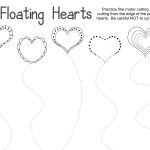 Valentine Trace & Cut Printables | Kids Stuffs | Cutting Practice   Free Printable Valentine Worksheets For Preschoolers