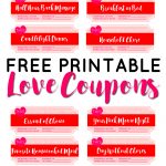 Valentine's Day Free Printable Love Coupons   Sparkles Of Sunshine   Free Massage Coupon Printable