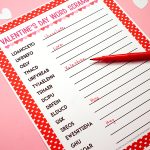 Valentine's Day Word Scramble Printable   Happiness Is Homemade   Free Printable Valentine Word Games