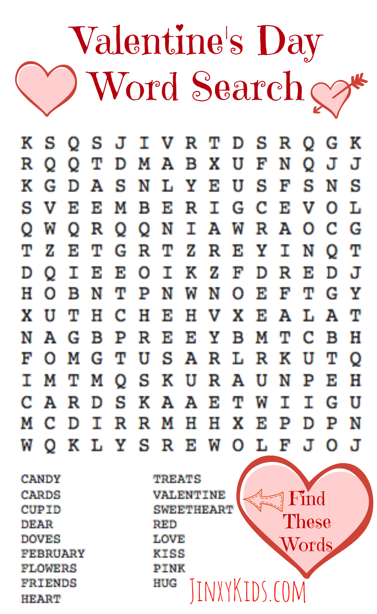 Valentines Day Word Search | Valentines Day | Valentines Day Words - Free Printable Valentine Word Games