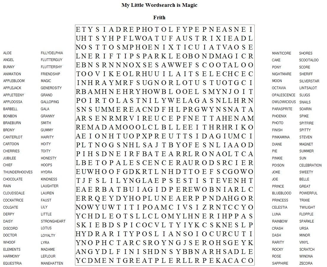 Very Hard Word Searches Printable | Frith Has Brought Us Another - Free Printable Word Searches Hard