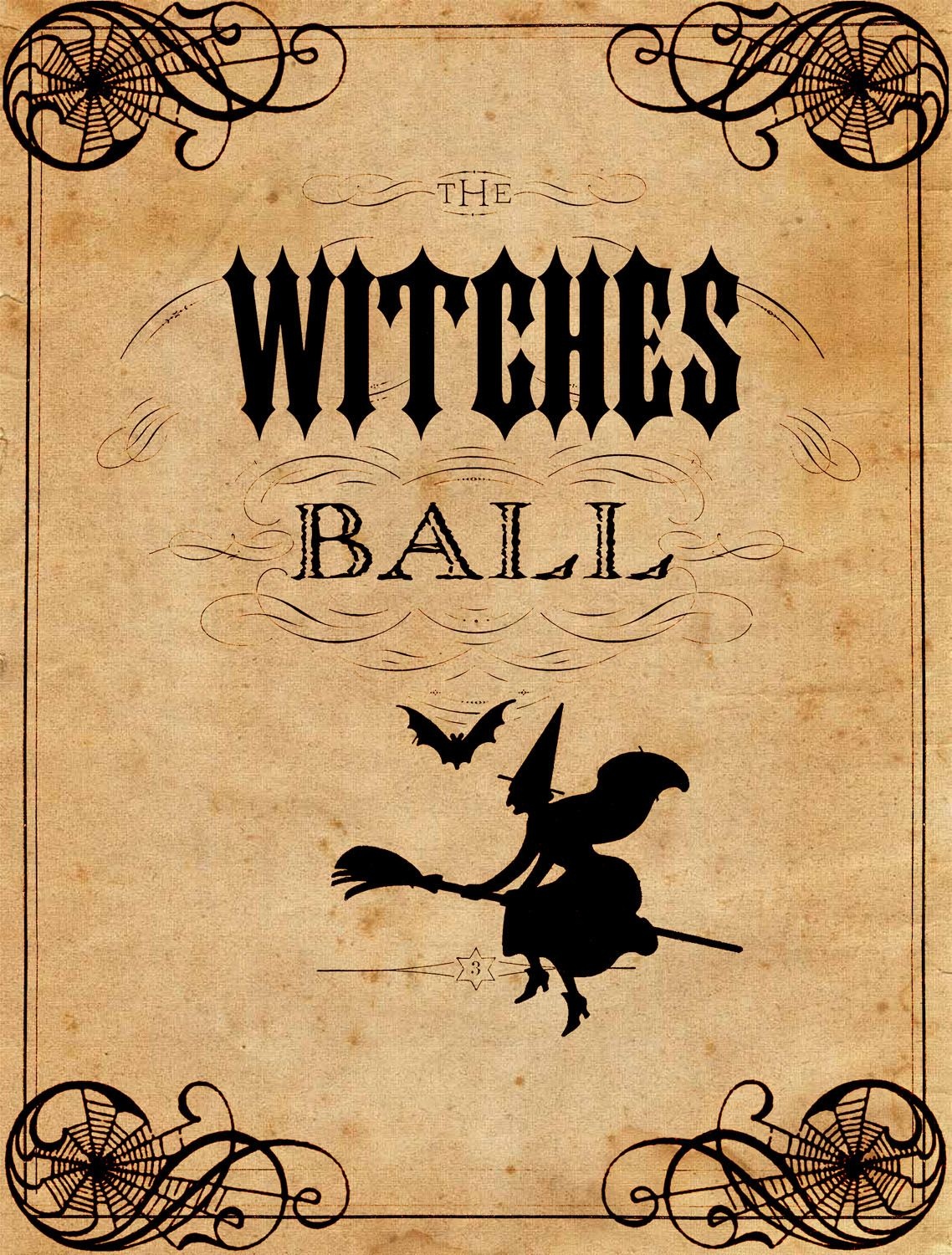 Vintage Halloween Printable - The Witches Ball | Halloween - Free Vintage Halloween Printables