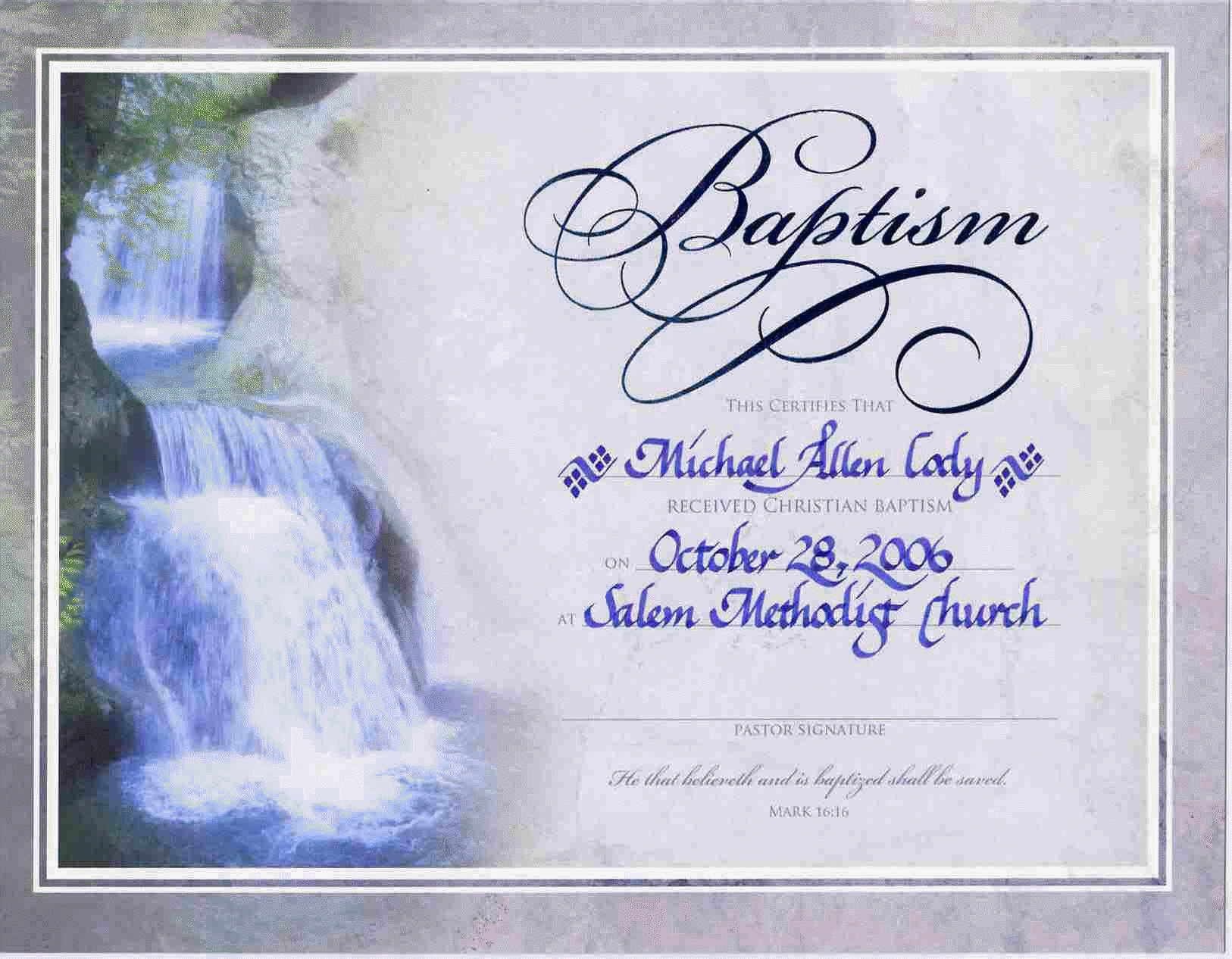 Free Online Printable Baptism Certificates Free Printable