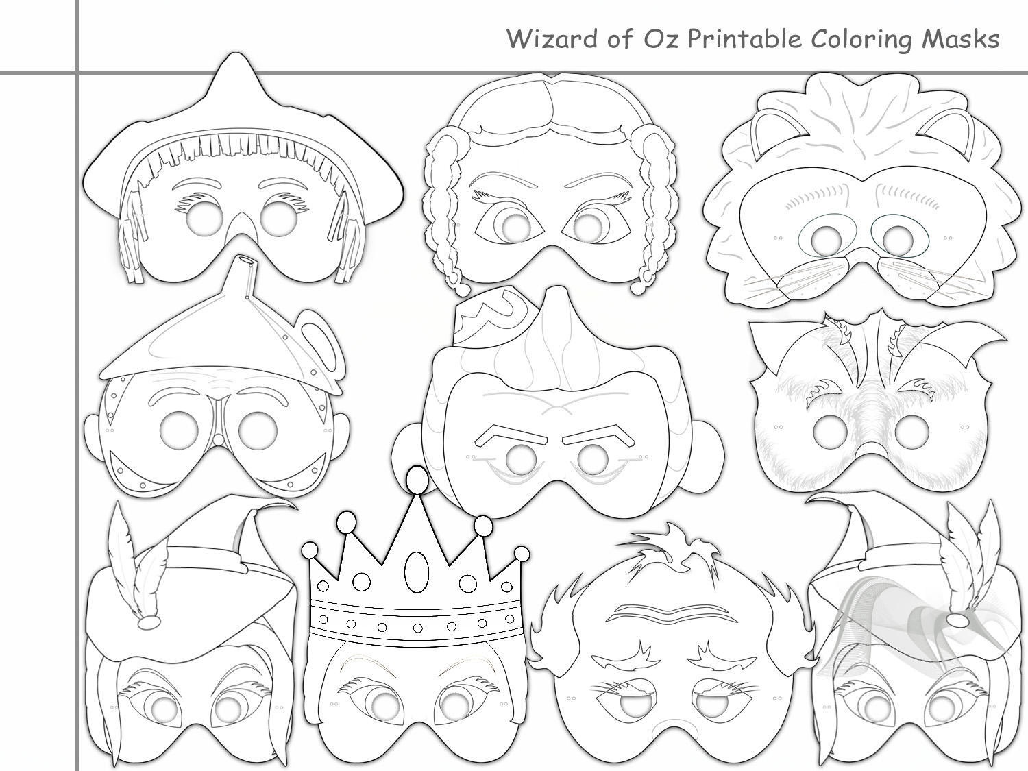 Free Printable Wizard Of Oz Masks Free Printable