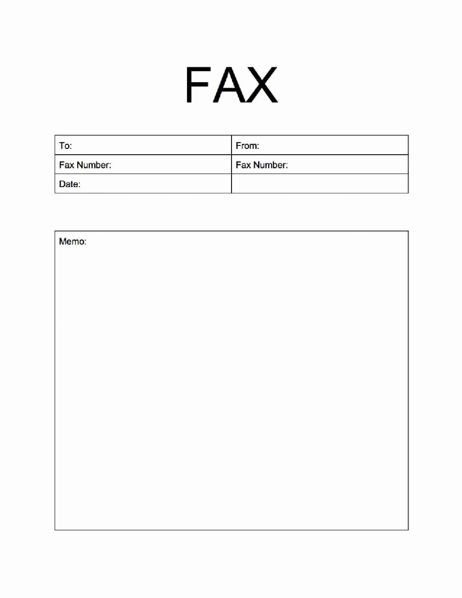 Word Cover Pages Template New Free Printable Fax Cover Sheet Pdf - Free Printable Fax Cover Page