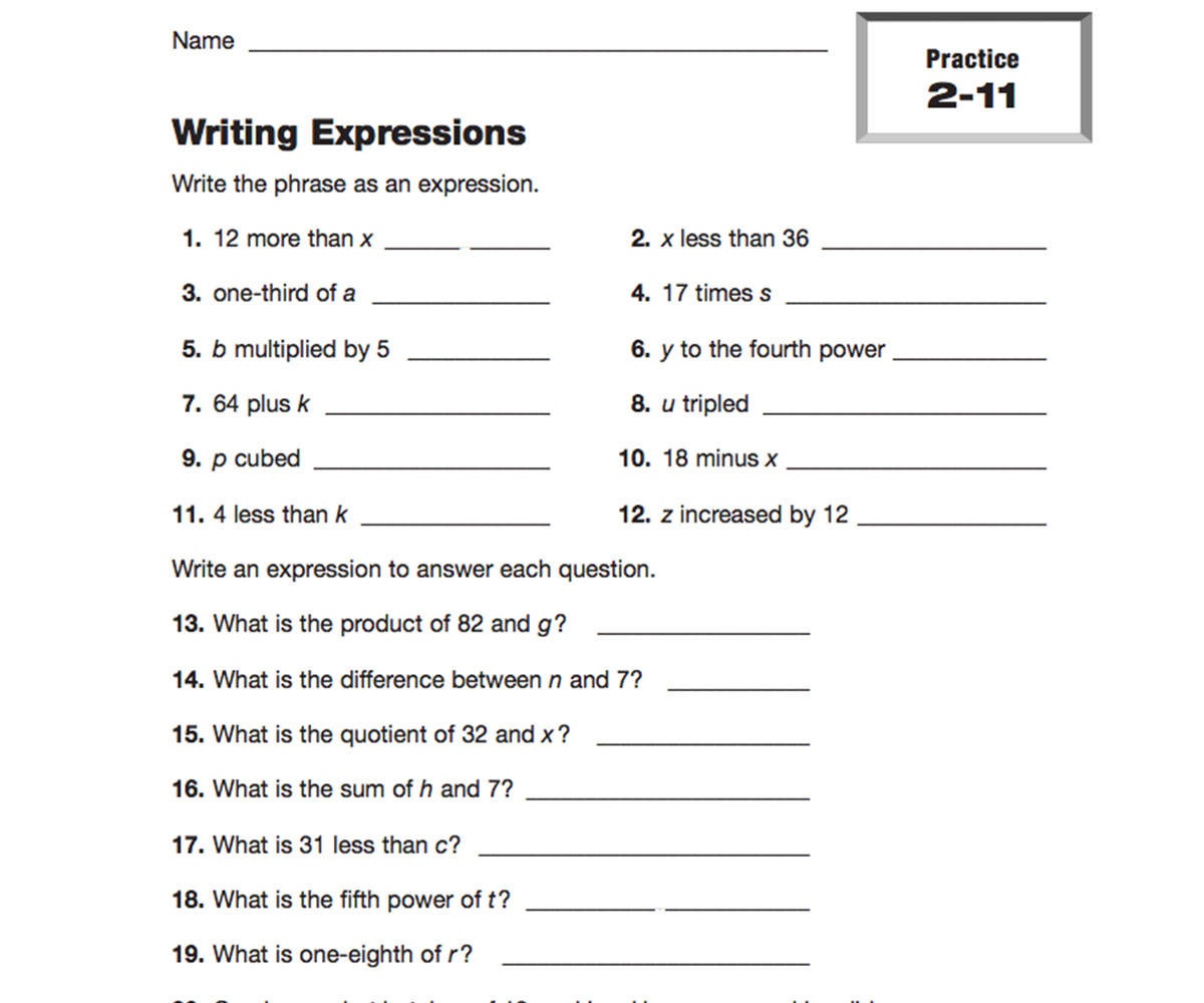 6Th Grade Writing Worksheets Printable Free Free Printable