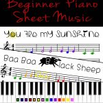 You Are My Sunshine And Baa Baa Black Sheep Color Coded | Etsy   Free Printable Piano Sheet Music For You Are My Sunshine