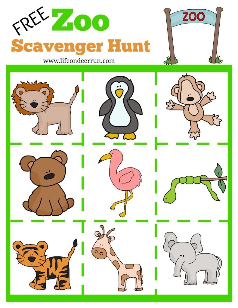 Zoo Scavenger Hunt Printable | Homeschool Resources | Zoo Preschool - Free Zoo Printables For Preschool