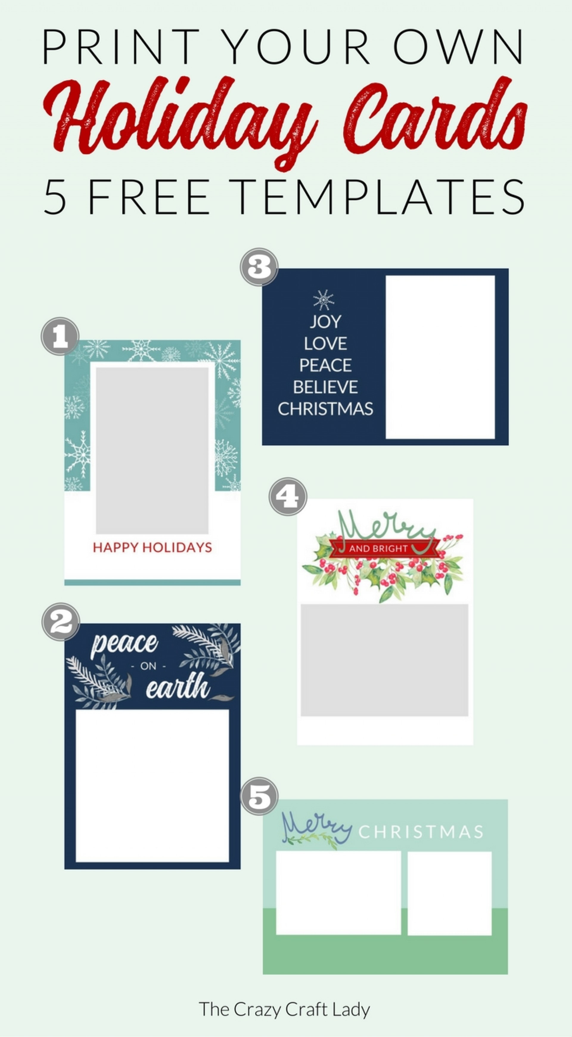 004 Free Printable Holiday Photo Card Templates Cards Template - Free Printable Happy Holidays Greeting Cards