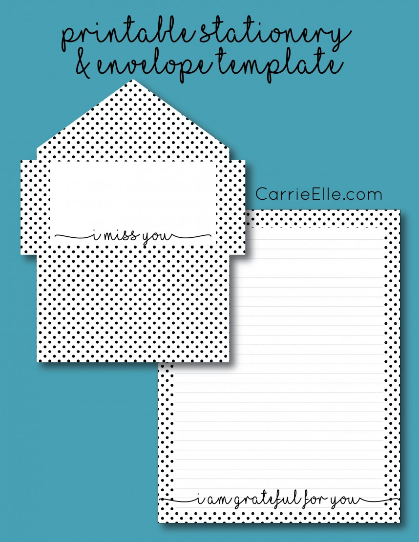 005 Free Printable Stationery Template Ideas Carrie Elle Letter - Free Printable Stationery