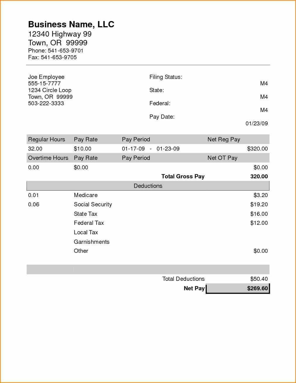 007 Pay Stub Template Free Ideas Fascinating With Calculator Canada - Free Printable Pay Stubs Online