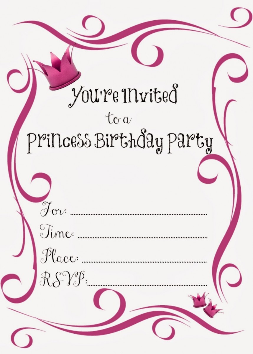 010 Template Ideas Girl Birthday Party Invitations For Best Results - Free Printable Girl Birthday Party Invitations