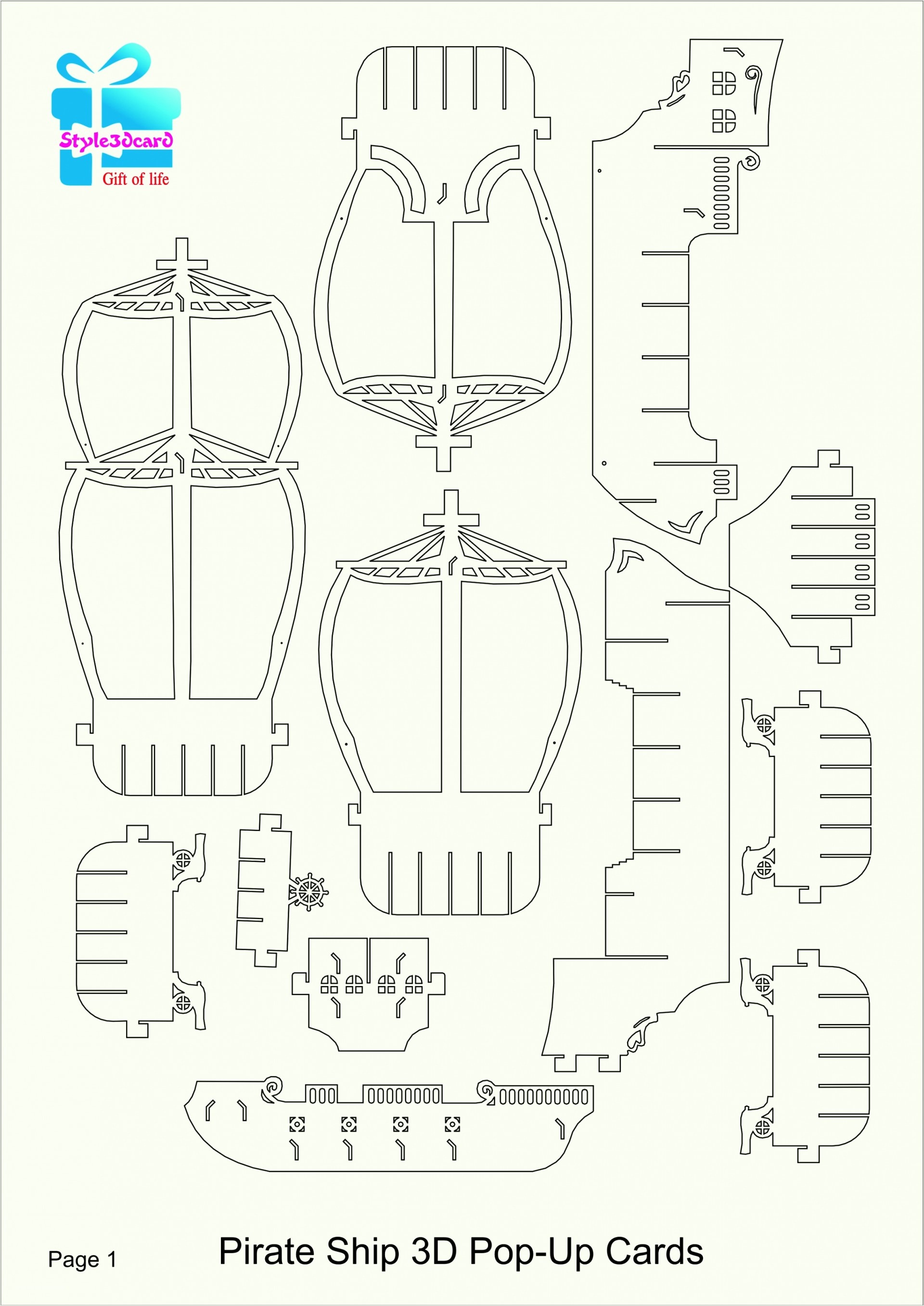 012 Template Ideas Pop Up Card Templates Excellent Free Kirigami - Kirigami Free Printable Patterns