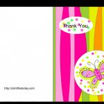017 Free Thank You Card Template Printable Baby Shower Cards   Free Printable Thank You Cards Black And White