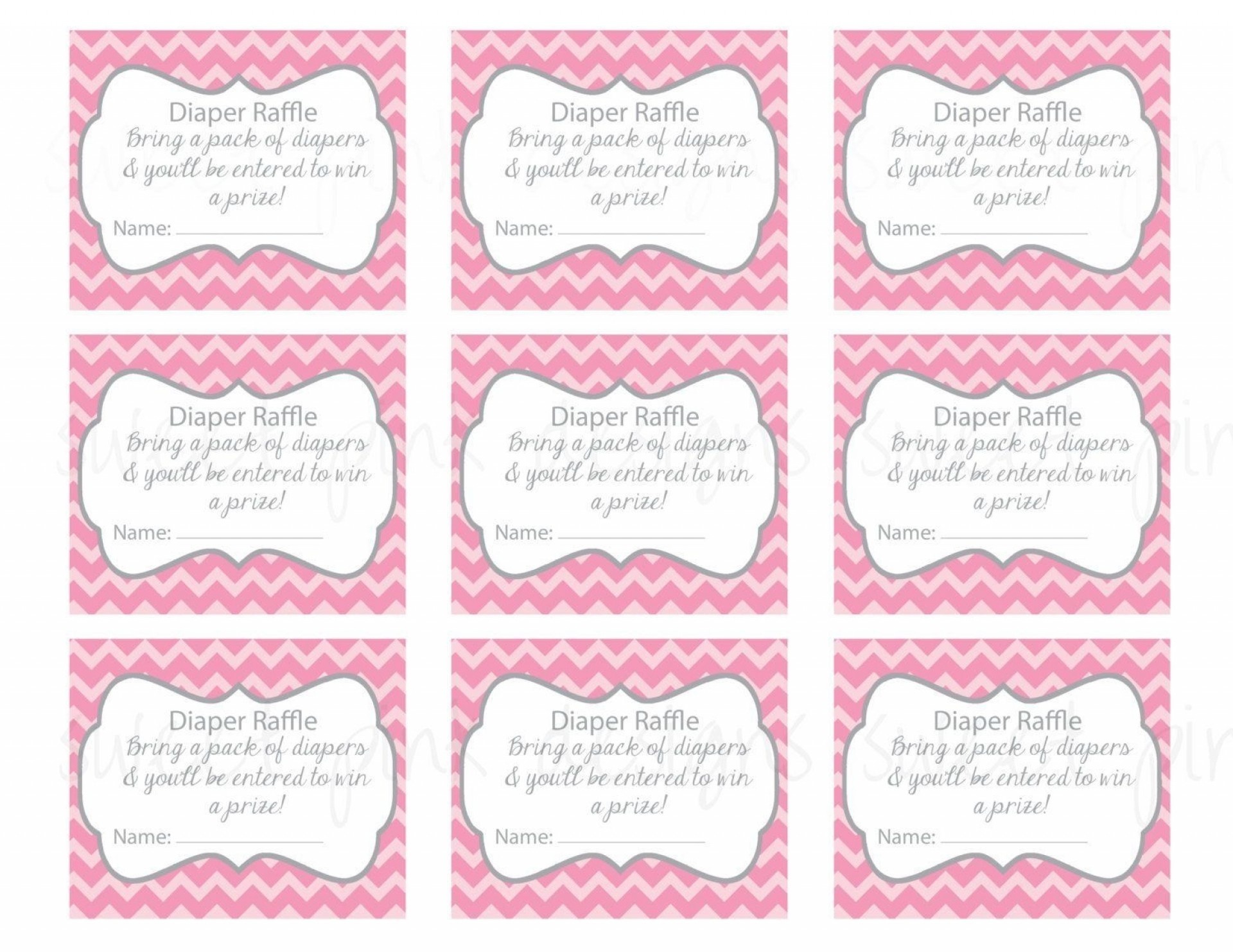 019 Free Printable Raffle Ticket Template Ideas Baby Shower Tickets - Free Printable Diaper Raffle Ticket Template Download