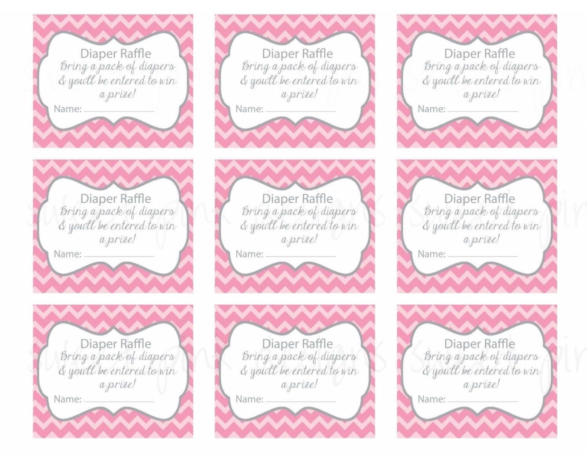 Free Printable Diaper Raffle Ticket Template Download Free Printable